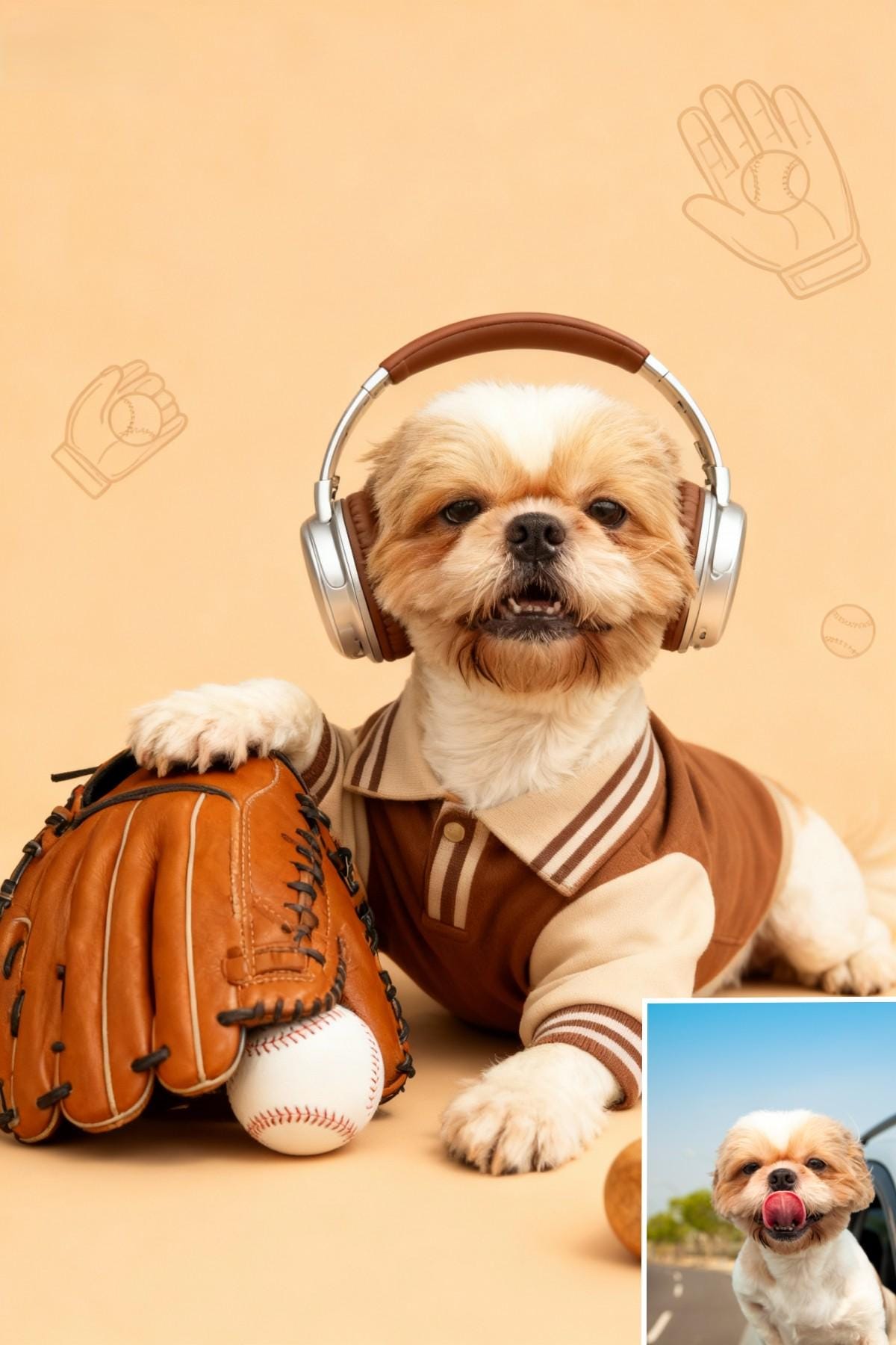 Custom Pet Portrait, Baseball Varsity Jacket, Funny Dog Cat Gift