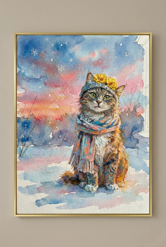 The Winter Warmth: Sunset Snow & Scarf Edition