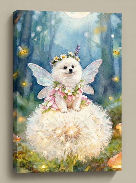 The Dandelion Fairy in Moonlight