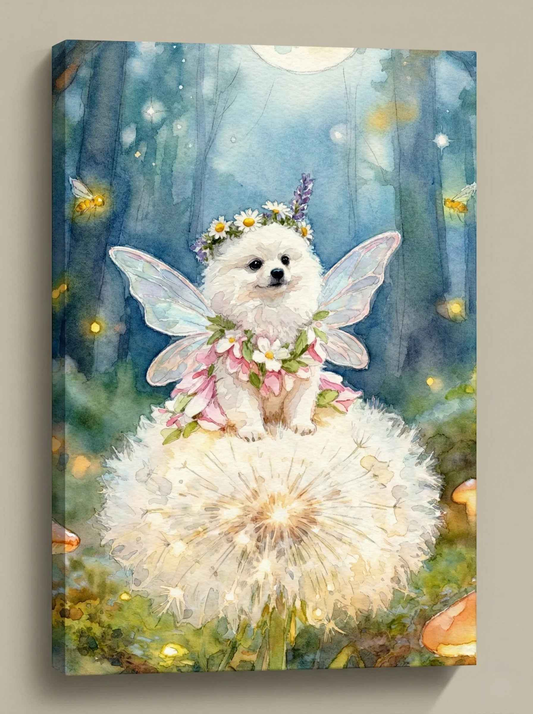 The Dandelion Fairy in Moonlight