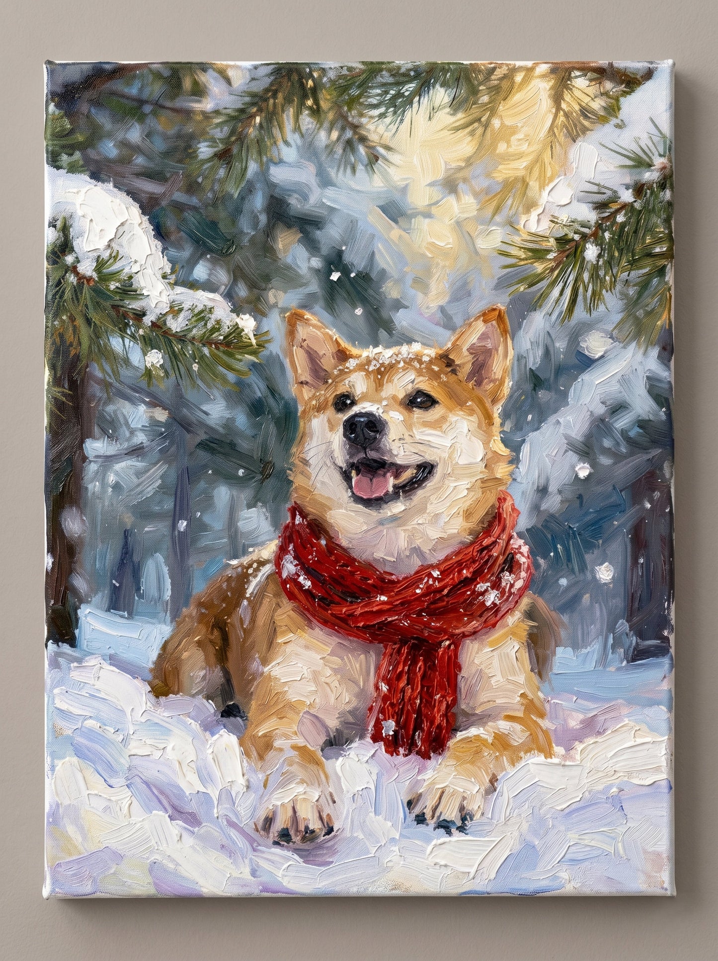 Red Scarf in Winter