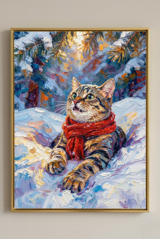Red Scarf in Winter