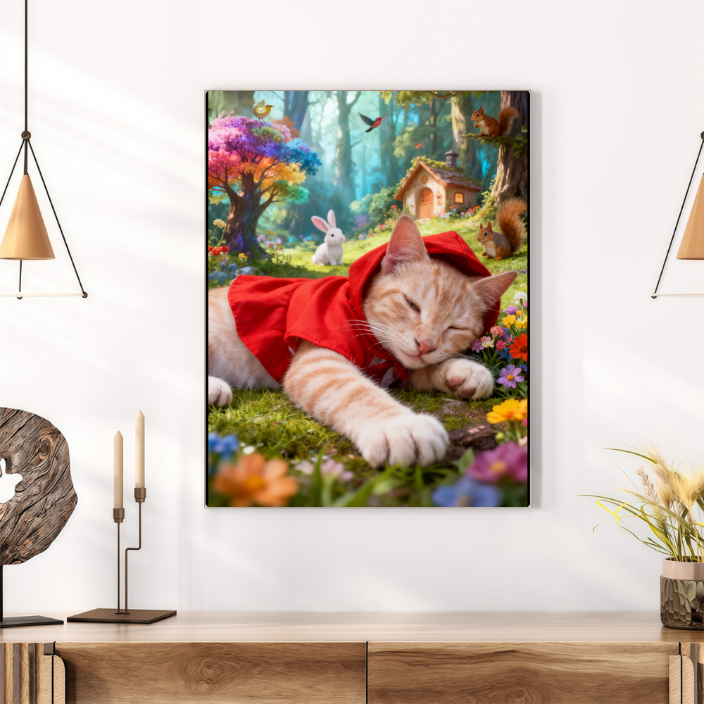 Storybook Adventure Pet Portrait, Custom Whimsical Art Gift