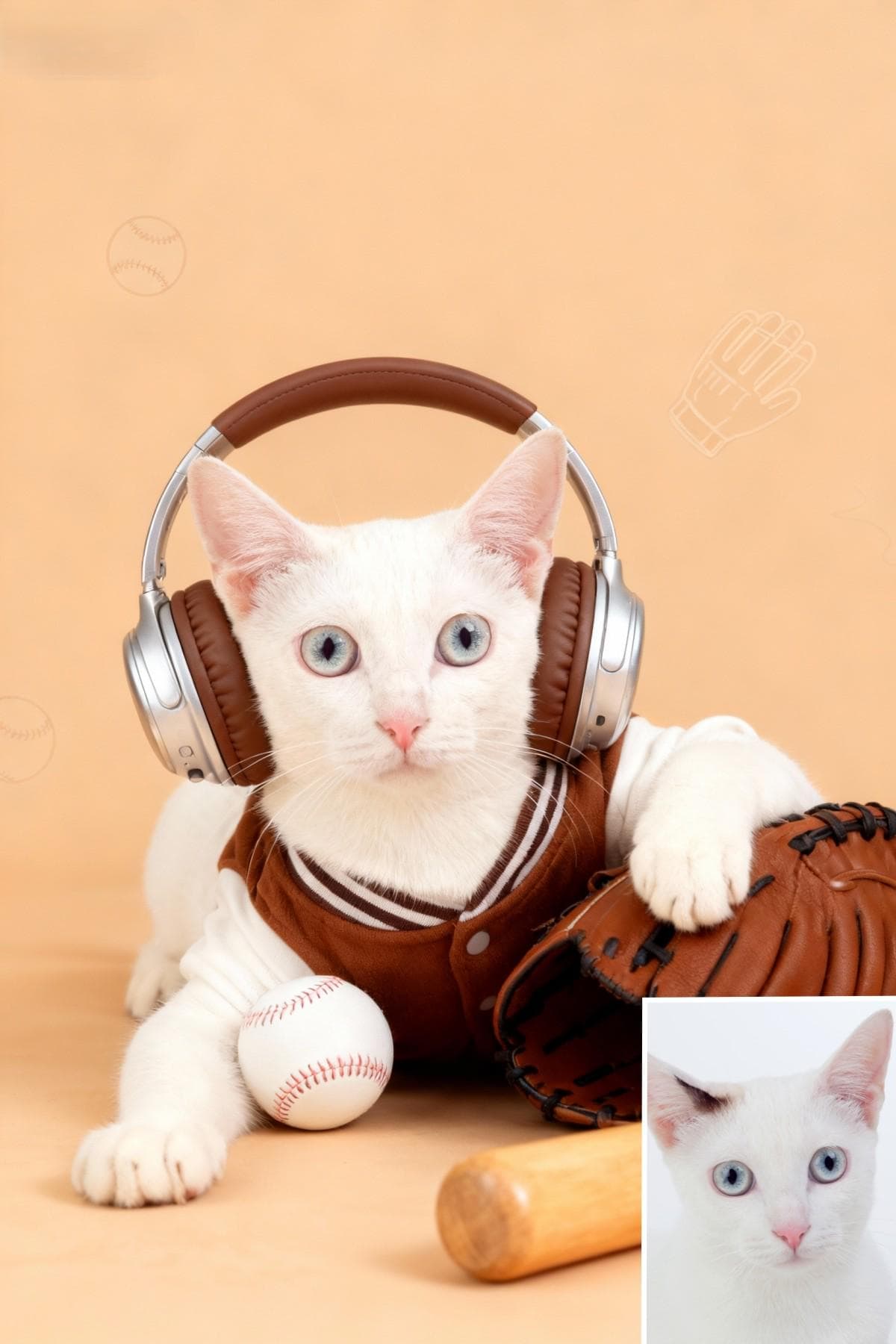 Custom Pet Portrait, Baseball Varsity Jacket, Funny Dog Cat Gift