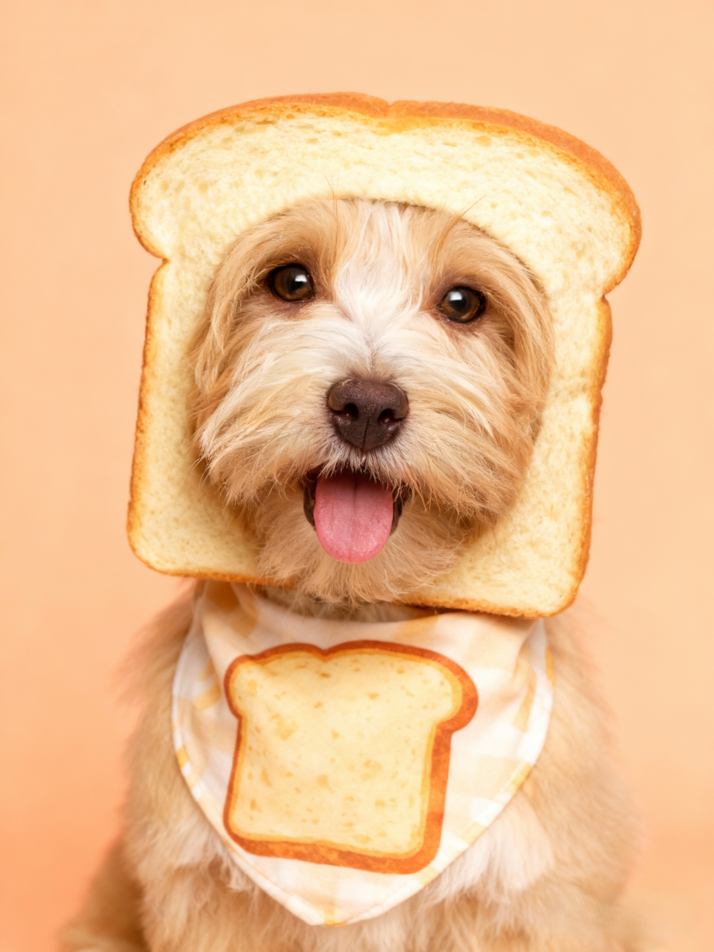Funny 'Purebred' Pet Portrait, Custom Bread Face Art Gift