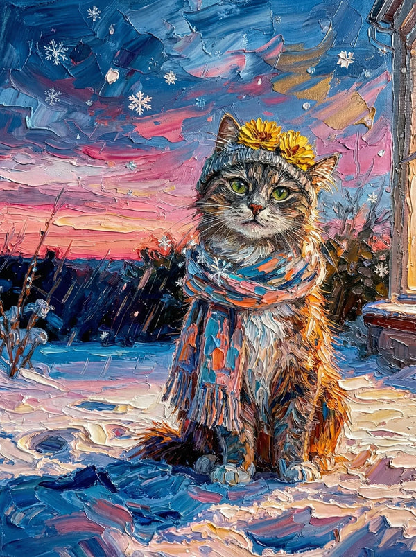 The Winter Warmth: Sunset Snow & Scarf Edition