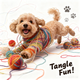 Tangle Fun! Custom Pet Portrait, Funny Yarn Mess Art for Cat & Dog Lovers