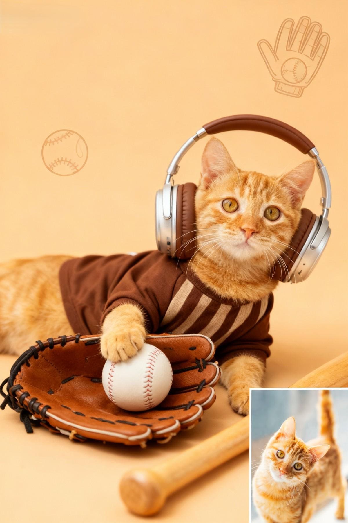 Custom Pet Portrait, Baseball Varsity Jacket, Funny Dog Cat Gift